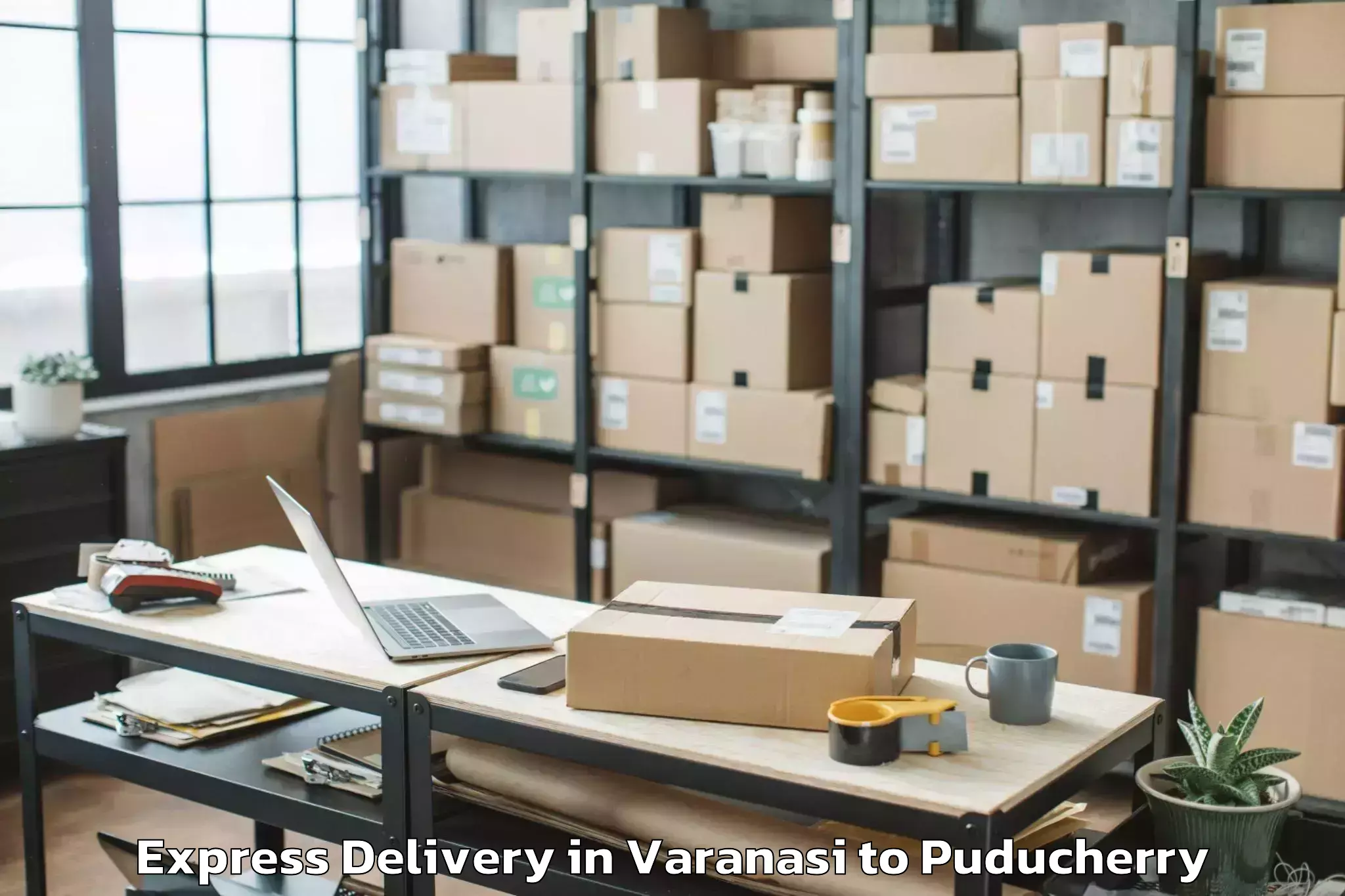 Book Varanasi to Pondicherry University Puduche Express Delivery Online